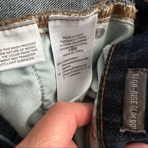 J Crew Point Sur High-Rise Boyfriend Jean Raw Hem Dark Wash Denim - Picture 7 of 10